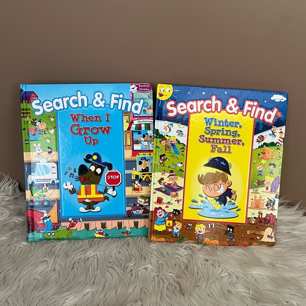 Search & Find Preschool Hardcover Books - Seasons Themed & When I Grow Up